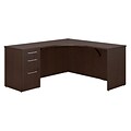 Bush Business Furniture Emerge Corner Desk with 3 Drawer Pedestal, Mocha Cherry (300S118MR)