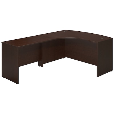Bush Business Furniture Westfield Elite 60W x 43D Left Handed Bow Front Desk with 42W Return, Mocha Cherry (SRE017MR)