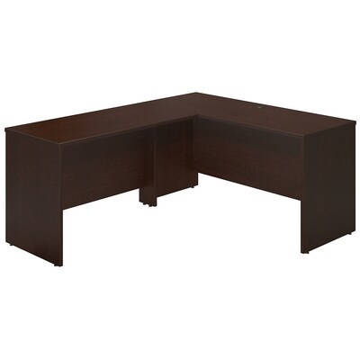 Bush Business Furniture Westfield Elite 60W x 24D L Shaped Desk with 48W Return, Mocha Cherry, Installed (SRE024MRFA)