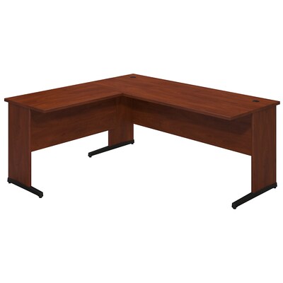 Bush Business Furniture Westfield Elite 72W x 30D C Leg L Shaped Desk with 36W Return, Hansen Cherry, Installed (SRE054HCFA)