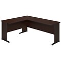 Bush Business Furniture Westfield Elite 72W x 24D C Leg L Shaped Desk with 36W Return, Mocha Cherry, Installed (SRE053MRFA)