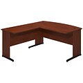 Bush Business Furniture Westfield Elite 60W C Leg Bow Front L Shaped Desk w/ 36W Return, Hansen Cherry, Installed (SRE052HCFA)