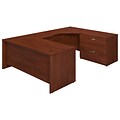 Bush Business Furniture Westfield Elite 72W Right Handed U Shaped Desk with Lateral File Cabinet, Hansen Cherry (SRE075HCSU)