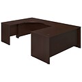 Bush Business Furniture Westfield Elite 66W x 30D Left Handed U Shaped Desk, Mocha Cherry, Installed (SRE074MRFA)