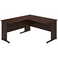 Bush Business Furniture Westfield Elite 60W x 30D C Leg L Shaped Desk with 36W Return, Mocha Cherry, Installed (SRE051MRFA)