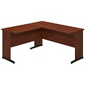 Bush Business Furniture Westfield Elite 60W x 24D C Leg L Shaped Desk with 36W Return, Hansen Cherry (SRE050HC)