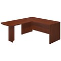 Bush Business Furniture Westfield Elite 66W x 30D L Shaped Desk w/ 48W Peninsula Return, Hansen Cherry, Installed (SRE041HCFA)