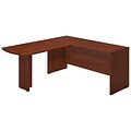 Bush Business Furniture Westfield Elite 66W x 24D L Shaped Desk w/ 48W Peninsula Return, Hansen Cherry, Installed (SRE040HCFA)