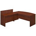 Bush Business Furniture Westfield Elite 72W Bow L Desk with 48W Privacy Return, Hansen Cherry, Installed (SRE039HCFA)
