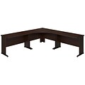 Bush Business Furniture Westfield Elite 48W x 48D C Leg Corner Desk with two 48W x 24D Desks, Mocha Cherry (SRE072MR)