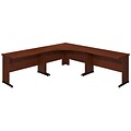Bush Business Furniture Westfield Elite 48W C Leg Corner Desk with two 48W x 24D Desks, Hansen Cherry, Installed (SRE072HCFA)