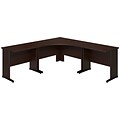 Bush Business Furniture Westfield Elite 48W x 48D C Leg Corner Desk with two 36W x 24D Desks, Mocha Cherry (SRE071MR)