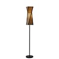 Adesso® Stix 68H Black Floor Lamp with Beige Paper Shade (4047-01)