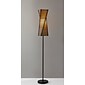 Adesso® Stix 68"H Black Floor Lamp with Beige Paper Shade (4047-01)