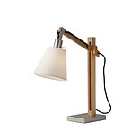 Adesso® Walden Incandescant Adjustable Table Lamp, Natural/Brushed Steel (4088-12)