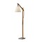 Adesso® Walden 61H Brushed Steel Adjustable Floor Lamp with Off-White Fabric Shade (4089-12)