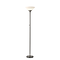 Adesso® Aries 73H 300 W Torchiere, Brushed Steel with White Acrylic Cone Shade (7500-22)