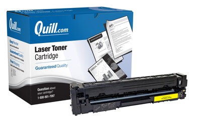 Quill Brand Remanufactured Yellow Standard Yield Toner Cartridge Replacement for HP 201A (CF402A)