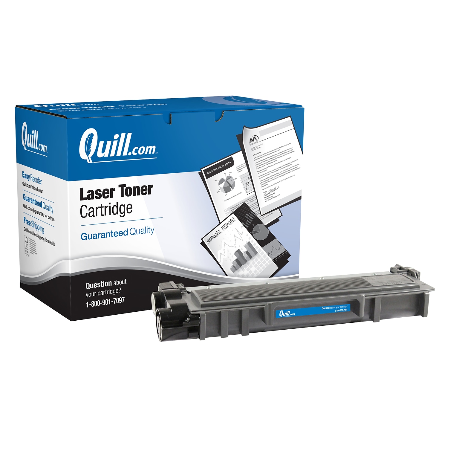 Quill Brand Remanufactured Black High Yield Toner Cartridge Replacement for Dell P7RMX (593-BBKD)