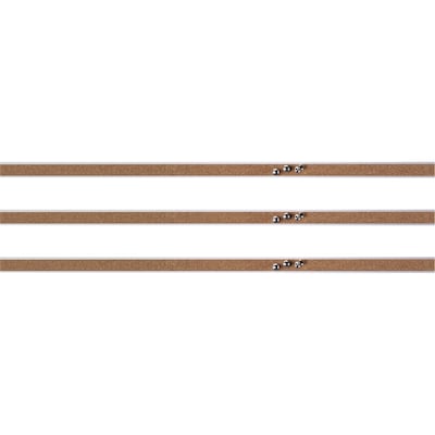 Lorell 48 Cork Strip Bulletin Bar, 3/Bundle (LLR49535BD)