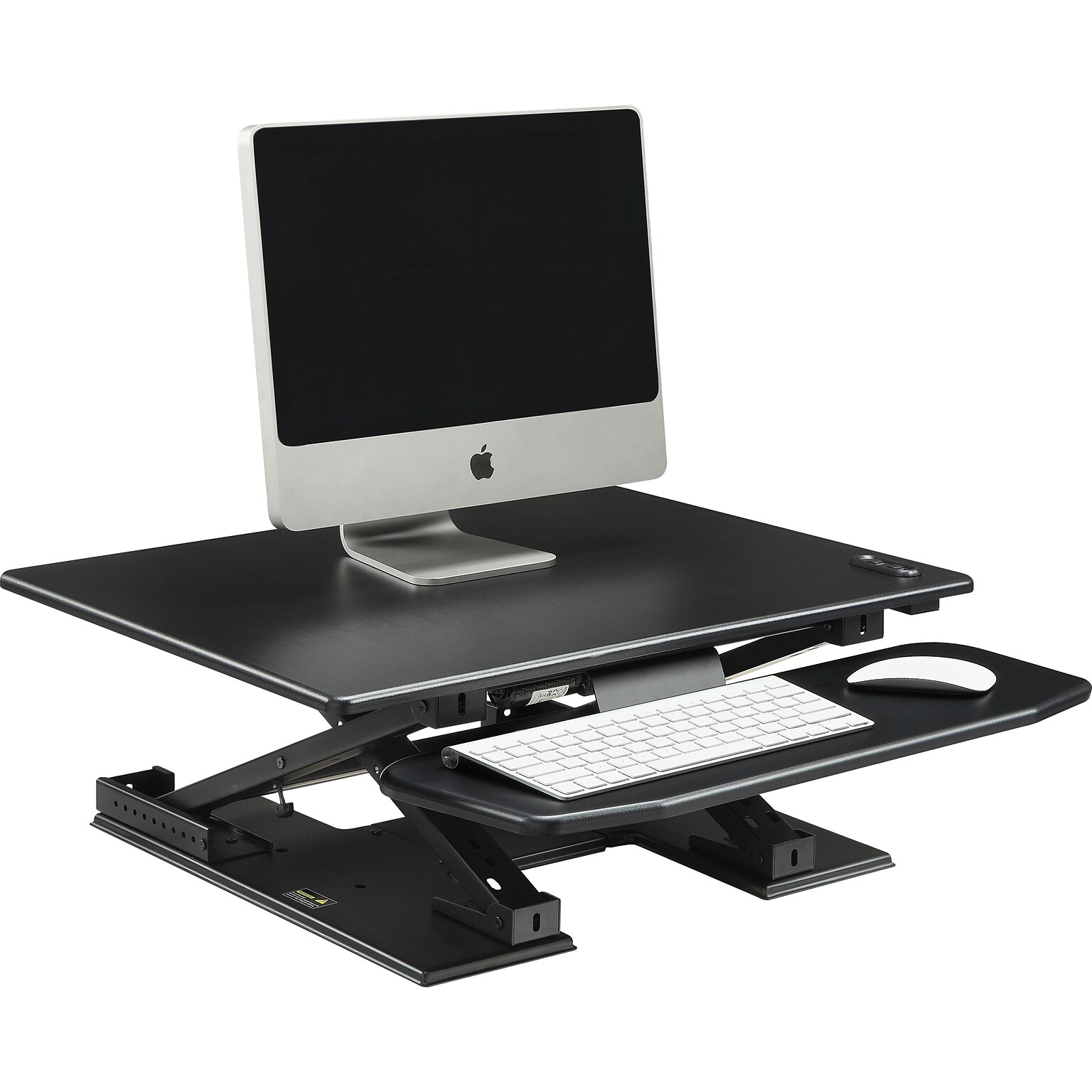 Lorell Electric Desk Riser with Keyboard Tray, 28.75W x 35.75D x 17.13H, Black (LLR99552)