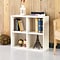 Way Basics 24.8H 4 Cubby Bookcase, Stackable Organizer and Modern Eco Storage Shelf, White (WB-4CUB