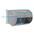 Compact® 2-Roll Side-by-Side Coreless Toilet Paper Dispenser by GP PRO, Gray, 10.120” W x 6.750” D x