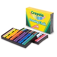 Crayola Drawing Chalk, Assorted Colors, 24/Box, 3/Bundle (BIN510404)