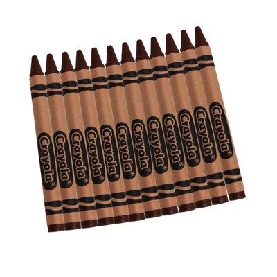 Crayola Bulk Crayons, Brown, 12/Box (52-0836-007)