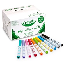 Crayola® Fabric Markers, 10 Assorted Colors, 80/Pack (BIN588215)