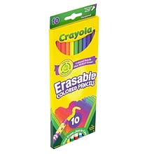 Crayola  Erasable Colored Pencils, Assorted Colors ,10/Box (68-4410)