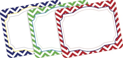 Barker Creek All Grades Self-Adhesive Name Tag, Nautical Chevron, 45/Pack