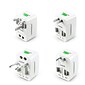 Insten® World Wide Travel Charger Adapter Plug, White
