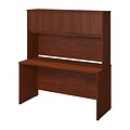 Bush Business Furniture Westfield Elite 60W x 24D Desk with Hutch, Hansen Cherry, Installed (SRE151HCFA)