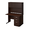 Bush Business Furniture Westfield Elite 48W x 30D C Leg Desk with Storage, Mocha Cherry (SRE169MRSU)