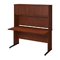 Bush Business Furniture Westfield Elite 60W x 30D C Leg Desk with Hutch, Hansen Cherry (SRE170HC)