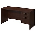 Bush Business Furniture Westfield Elite 60W x 24D Desk with 3/4 Pedestal, Mocha Cherry (SRE176MRSU)