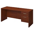 Bush Business Furniture Westfield Elite 66W x 24D Desk with 3/4 Pedestal, Hansen Cherry (SRE178HCSU)