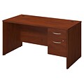 Bush Business Furniture Westfield Elite 60W x 30D Desk with 3/4 Pedestal, Hansen Cherry (SRE183HCSU)