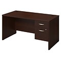 Bush Business Furniture Westfield Elite 60W x 30D Desk with 3/4 Pedestal, Mocha Cherry (SRE183MRSU)