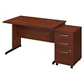 Bush Business Furniture Westfield Elite 48W x 30D C Leg Desk with Storage, Hansen Cherry (SRE143HCSU)