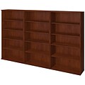Bush Business Furniture Westfield Elite 66H Bookcase Storage Wall, Hansen Cherry, Installed (SRE149HCFA)