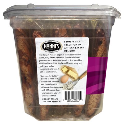 Nonni's individually wrapped Salted Caramel Italian Cookies, .86oz value pack of 25 in a 21.5oz tub