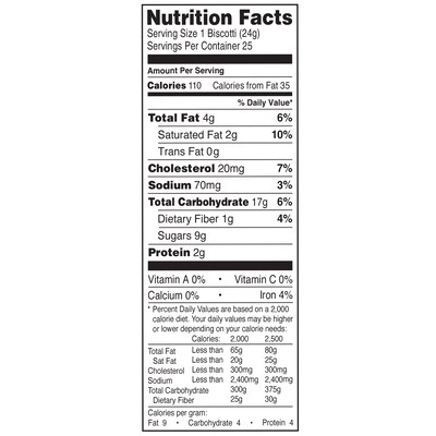 Nonni’s individually wrapped Dark Chocolate Italian Biscotti Cookies, 21.5 oz., (NSD97651)