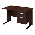 Bush Business Furniture Westfield Elite 48W x 30D C Leg Desk with 3/4 Pedestal, Mocha Cherry (SRE194MRSU)