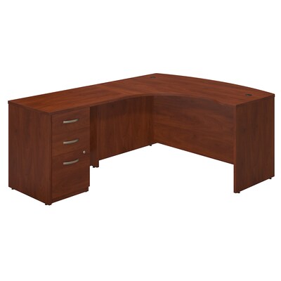 Bush Business Furniture Westfield Elite 60W Left Handed L Shaped Desk with Return and Pedestal, Hansen Cherry (SRE205HCSU)