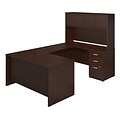Bush Business Furniture Westfield Elite 60W x 30D U Shaped Desk with Storage, Mocha Cherry (SRE203MRSU)