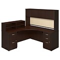 Bush Business Furniture Westfield Elite 42W x 42D Corner Desk with Returns and Storage, Mocha Cherry (SRE223MRSU)