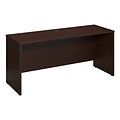 Bush Business Furniture Westfield Elite 66W x 24D Desk/Credenza/Return, Mocha Cherry, Installed (WC12969FA)