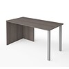 Bestar I3 Plus Table with Metal Legs in Bark Gray (160402-47)